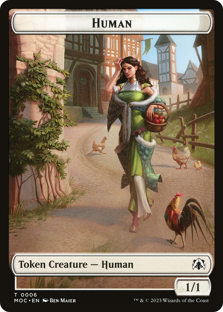 Human (TMOC-006) - March of the Machine Commander Tokens-1