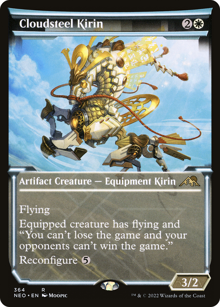 Cloudsteel Kirin (Showcase Soft Glow) [Kamigawa: Neon Dynasty]-1