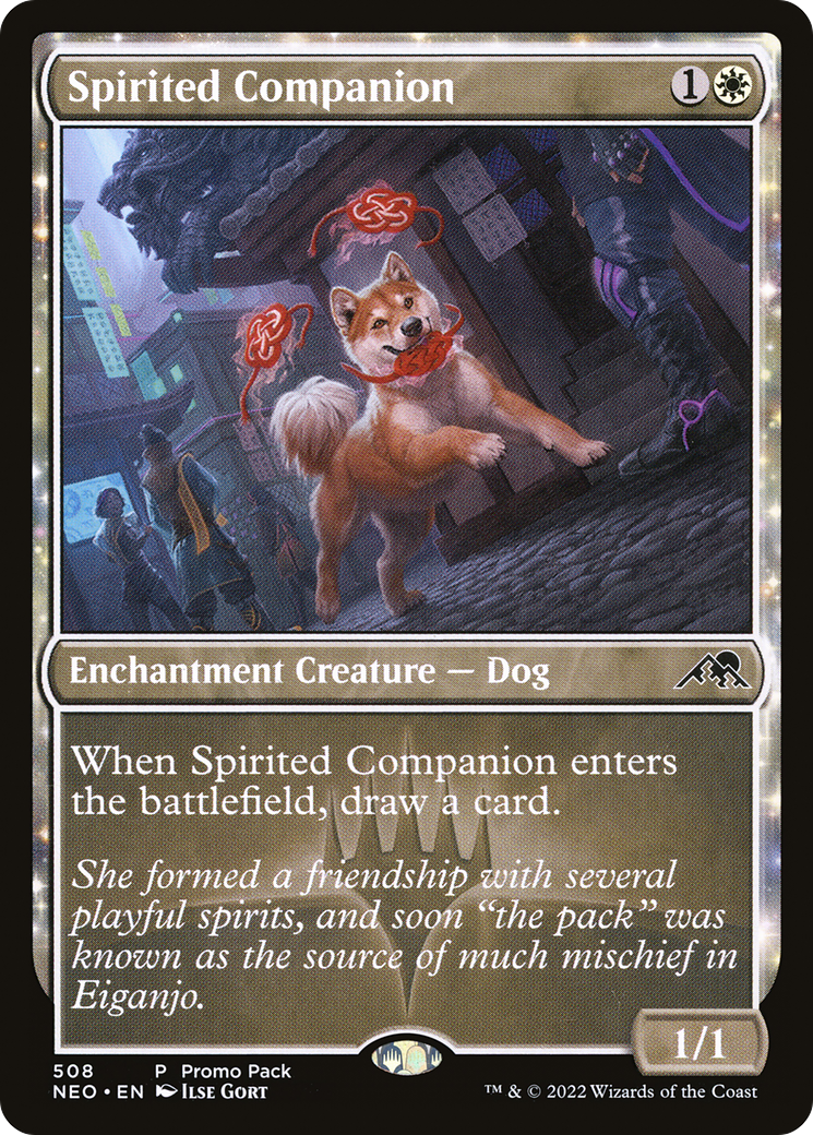 Spirited Companion (Promo Pack) [Kamigawa: Neon Dynasty Promos]-1