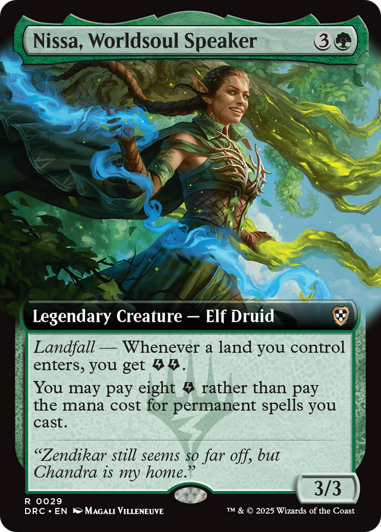 Nissa, Worldsoul Speaker (Extended Art) [Aetherdrift Commander]-1