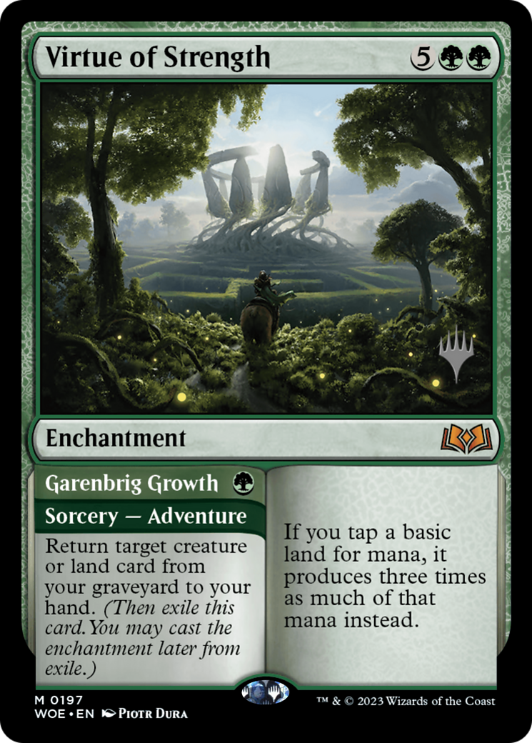 Virtue of Strength (PPWOE-197) - Wilds of Eldraine Promos Foil-1