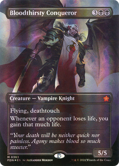 Bloodthirsty Conqueror (Borderless) (Mana Foil) [Foundations]-1