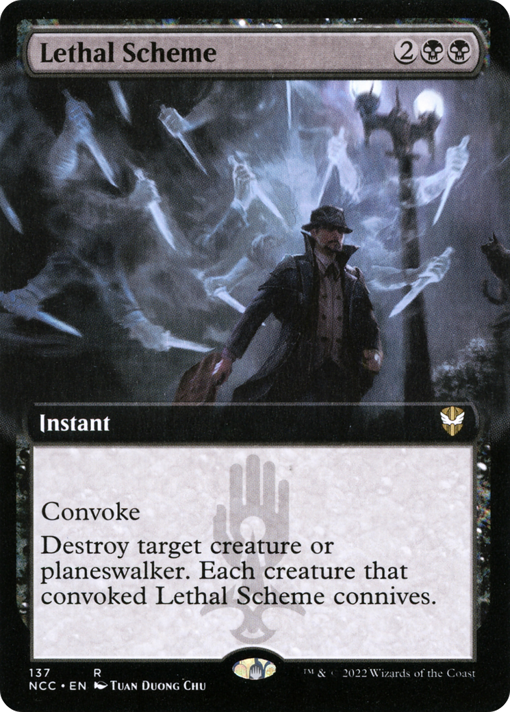 Lethal Scheme (Extended Art) [Streets of New Capenna Commander]-1