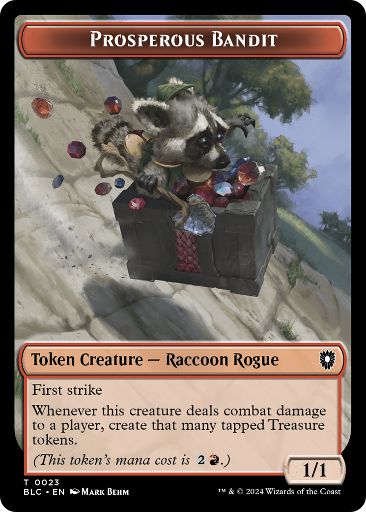 Prosperous Bandit (TBLC-023) - Bloomburrow Commander Tokens-1