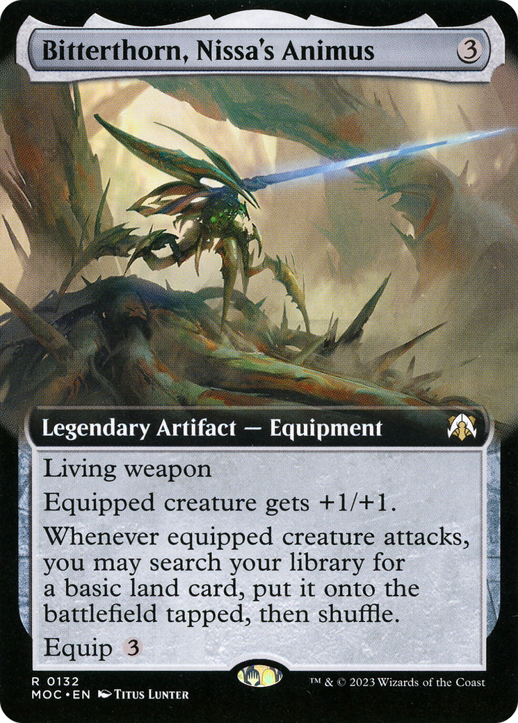 Bitterthorn, Nissa's Animus (Extended Art) [March of the Machine Commander]-1