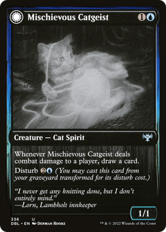 Mischievous Catgeist // Catlike Curiosity [Innistrad: Double Feature]-3