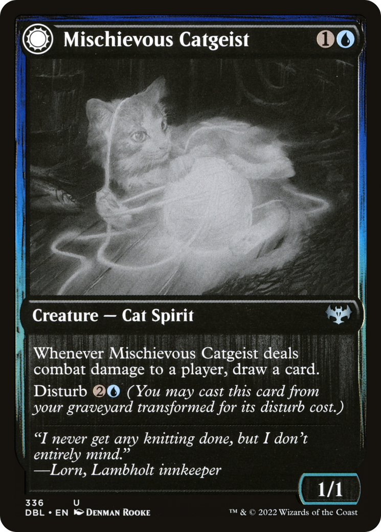 Mischievous Catgeist // Catlike Curiosity [Innistrad: Double Feature]-3