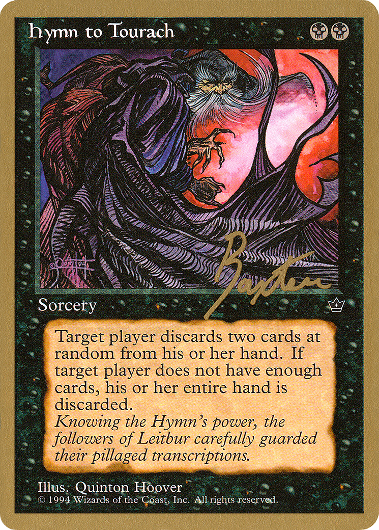 Hymn to Tourach (Cloak) (George Baxter) [Pro Tour Collector Set]-1