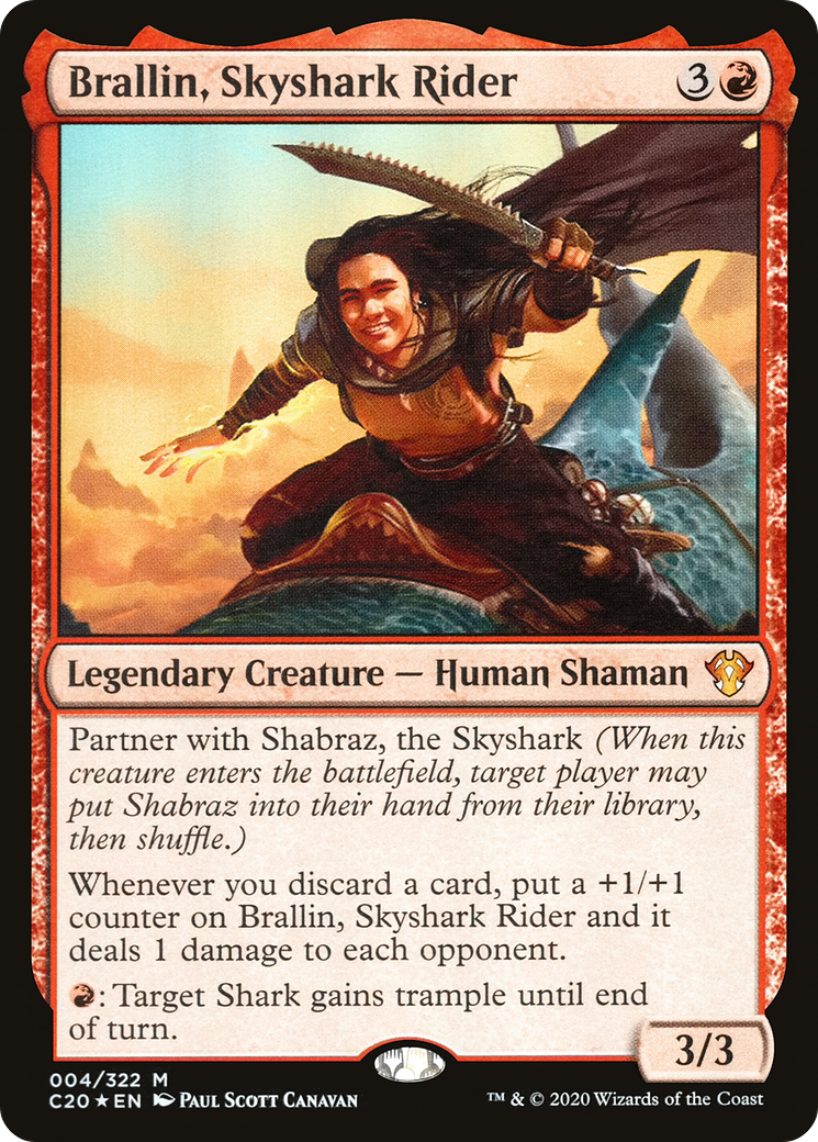 Brallin, Skyshark Rider [Commander 2020]-1
