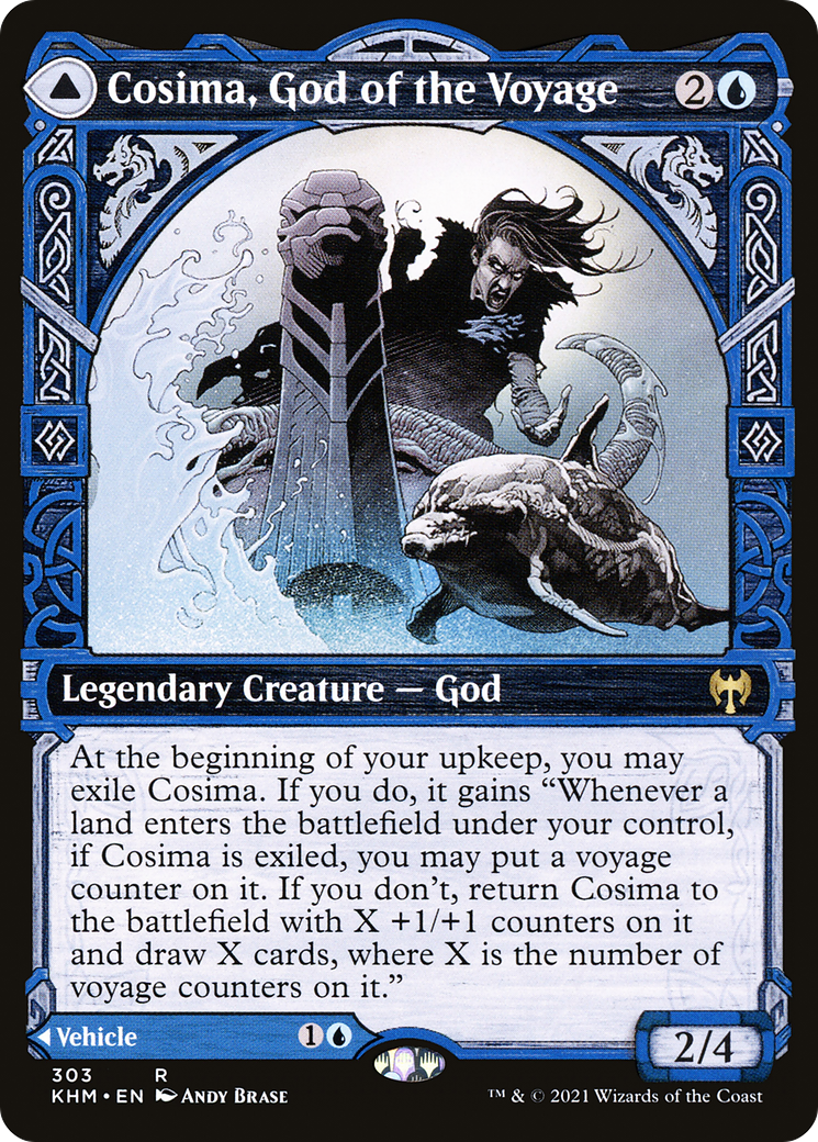 Cosima, God of the Voyage // The Omenkeel (Showcase) [Kaldheim]-3