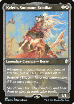 Keleth, Sunmane Familiar (Etched) [Commander Legends]-1