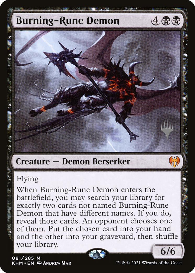 Burning-Rune Demon (Promo Pack) [Kaldheim Promos]-1