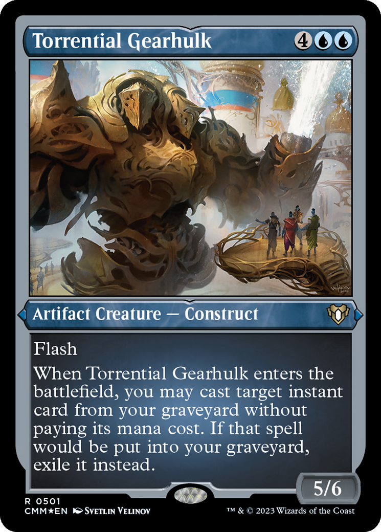 Torrential Gearhulk (CMM-501) - Commander Masters Etched Foil-1