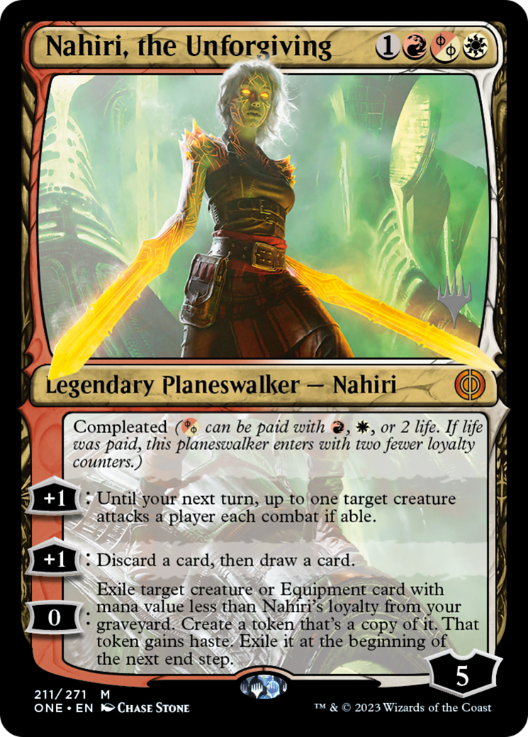 Nahiri, the Unforgiving (Promo Pack) [Phyrexia: All Will Be One Promos]-1