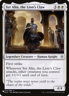 Syr Alin, the Lion's Claw [The List]-1