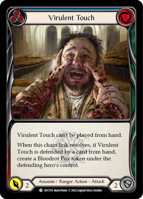 Virulent Touch (Blue) [OUT170] (Outsiders)  Rainbow Foil-2