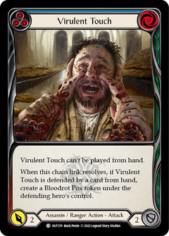 Virulent Touch (Blue) [OUT170] (Outsiders)  Rainbow Foil-1