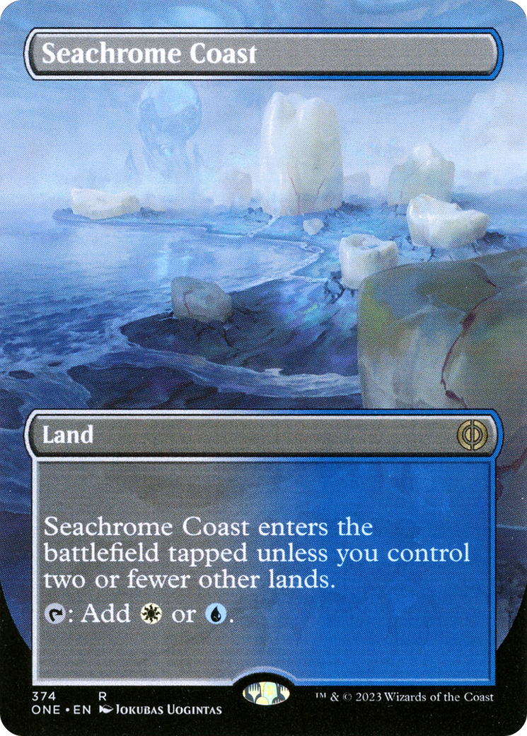 Seachrome Coast (Borderless Alternate Art) [Phyrexia: All Will Be One]-1