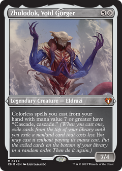 Zhulodok, Void Gorger (Display Commander) (Foil Etched) [Commander Masters]-1