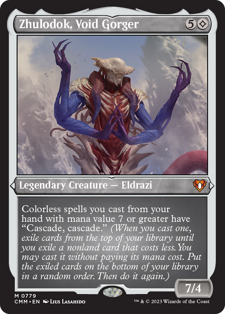 Zhulodok, Void Gorger (Display Commander) (Foil Etched) [Commander Masters]-1