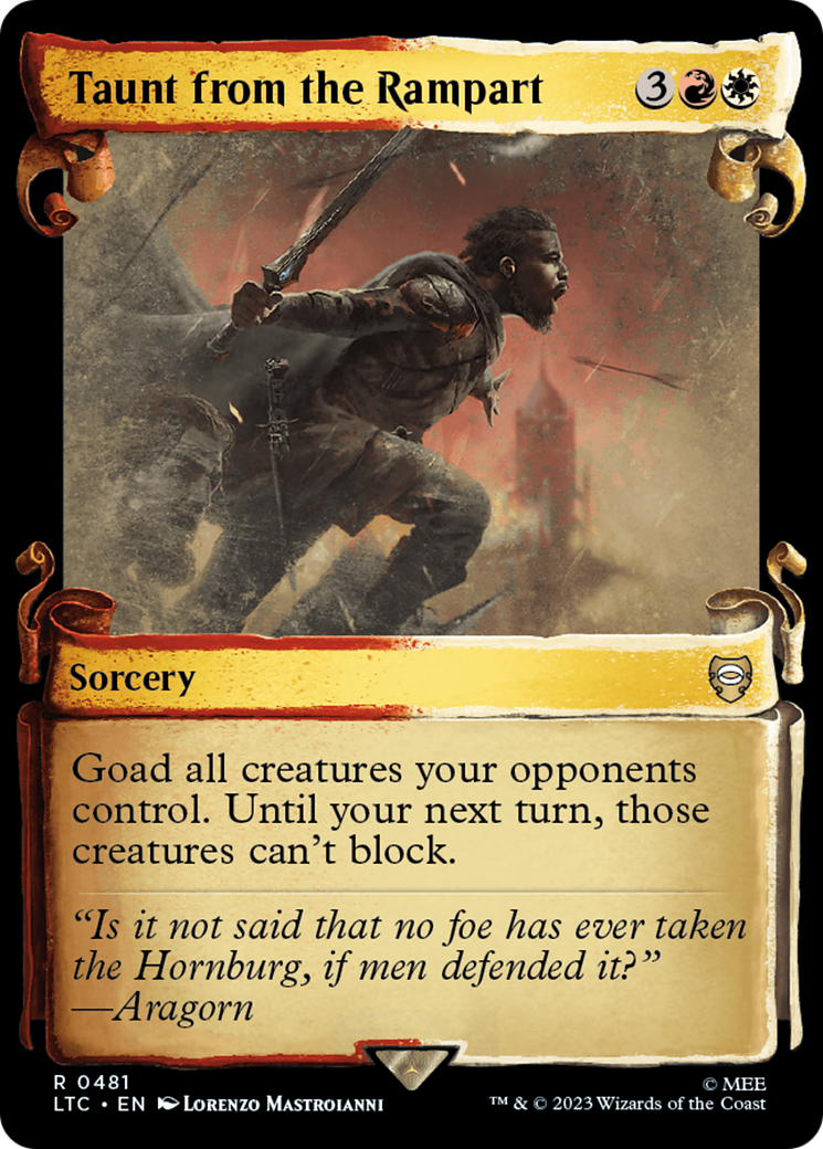 Taunt from the Rampart [The Lord of the Rings: Tales of Middle-Earth Commander Showcase Scrolls]-1