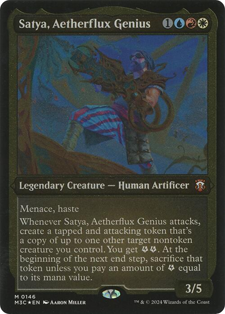 Satya, Aetherflux Genius (Display Commander) [Modern Horizons 3 Commander]-1