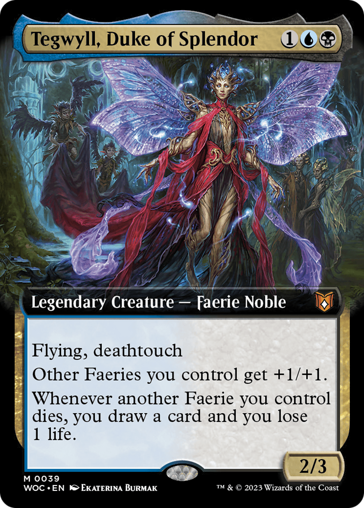 Tegwyll, Duke of Splendor (Extended Art) [Wilds of Eldraine Commander]-1