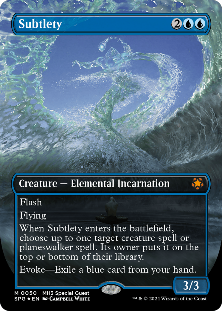 Subtlety (Borderless) (Textured Foil) [Modern Horizons 3 Special Guests]-1