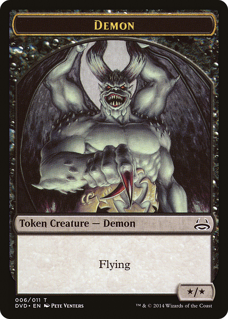 Demon Token (Divine vs. Demonic) [Duel Decks Anthology Tokens]-1