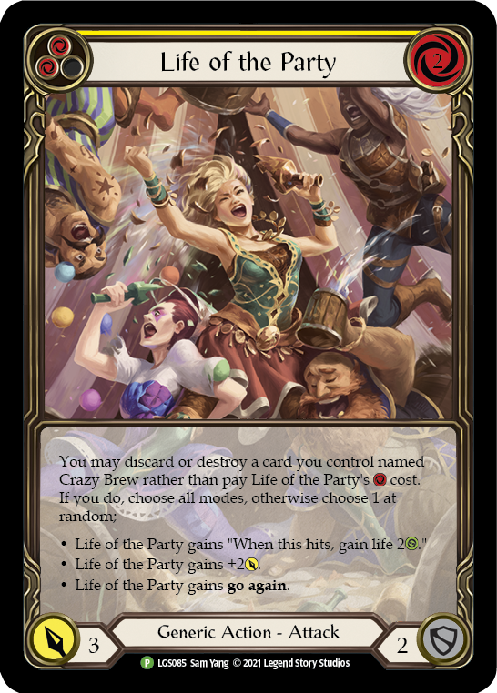 Life of the Party (Yellow) [LGS085] (Promo)  Rainbow Foil-1