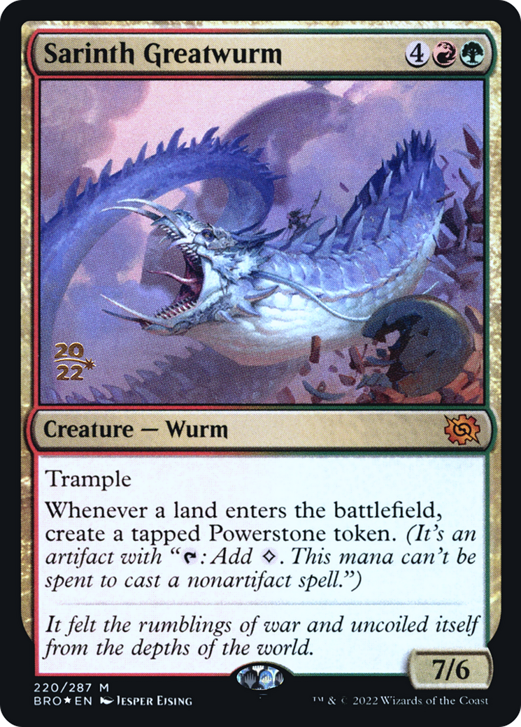 Sarinth Greatwurm [The Brothers' War Prerelease Promos]-1