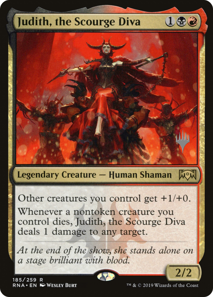 Judith, the Scourge Diva (Promo Pack) [Ravnica Allegiance Promos]-1