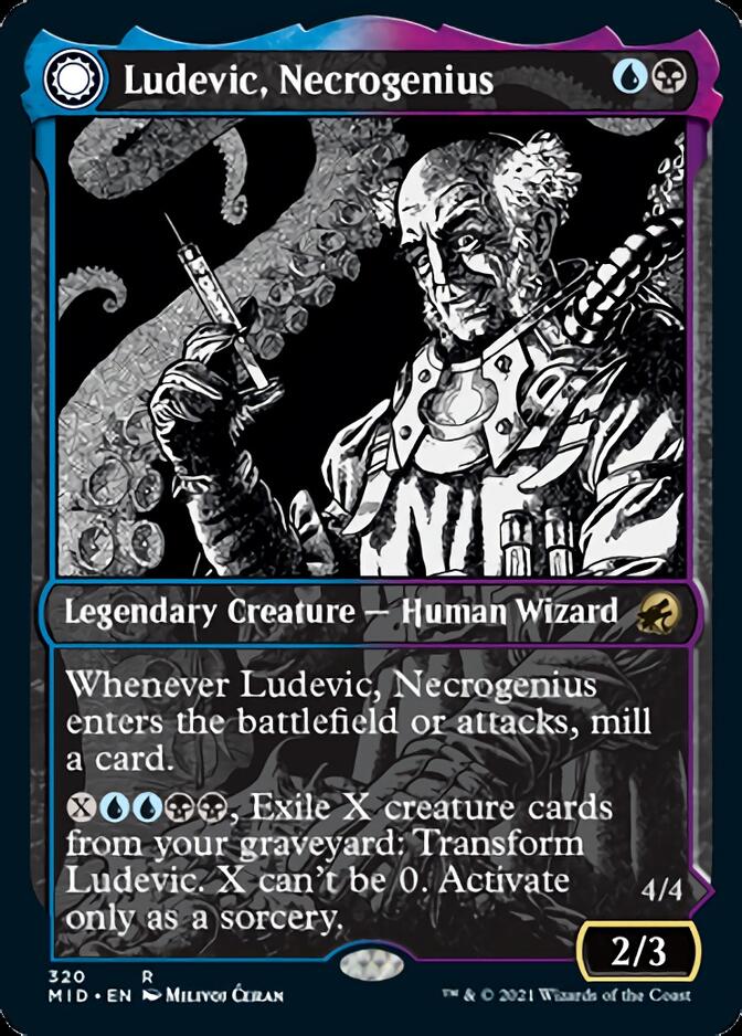 Ludevic, Necrogenius // Olag, Ludevic's Hubris (Showcase Eternal Night) [Innistrad: Midnight Hunt]-1