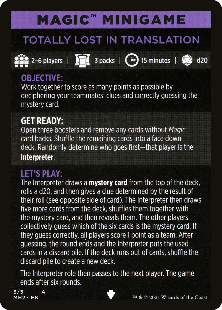 Totally Lost in Translation // Totally Lost in Translation (cont'd) (MMH2-005) - Modern Horizons 2 Minigames-1