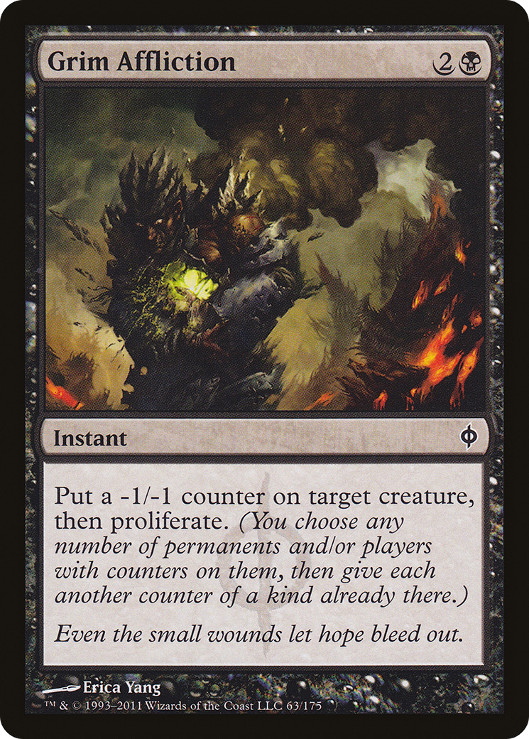 Grim Affliction [New Phyrexia]-1