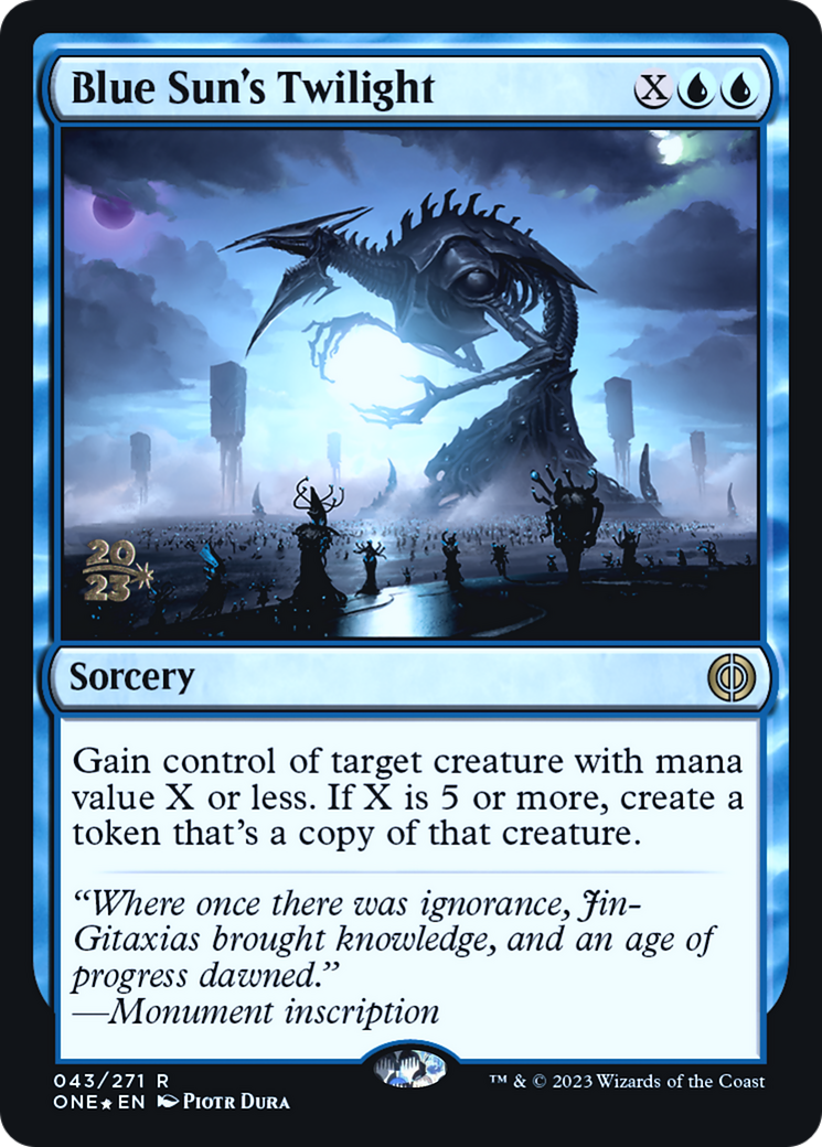 Blue Sun's Twilight [Phyrexia: All Will Be One Prerelease Promos]-1