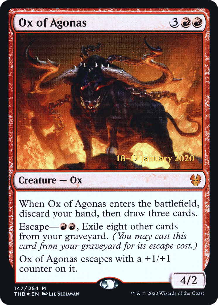 Ox of Agonas [Theros Beyond Death Prerelease Promos]-1