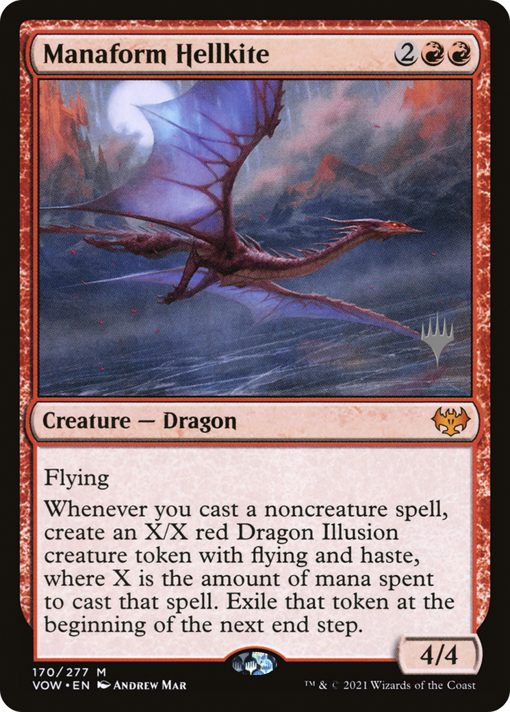 Manaform Hellkite (Promo Pack) [Innistrad: Crimson Vow Promos]-1