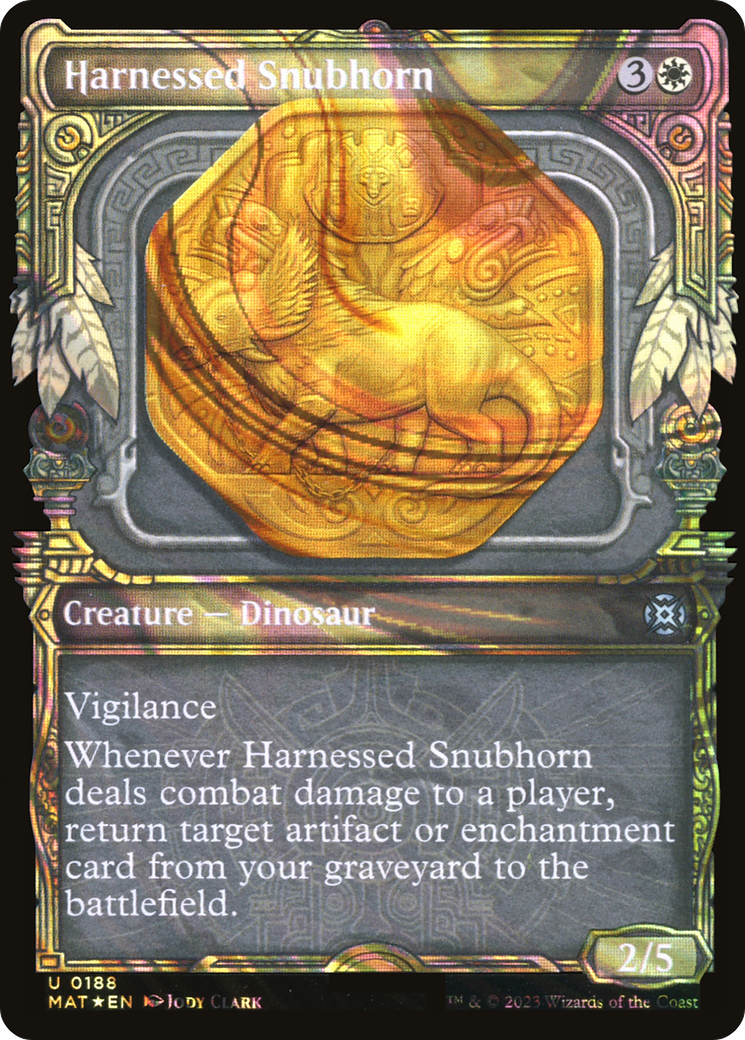 Harnessed Snubhorn (Showcase Halo Foil) [March of the Machine: The Aftermath]-1