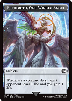 Emblem - Sephiroth, One-Winged Angel // Robot Warrior Double-Sided Token [FINAL FANTASY Tokens]-1