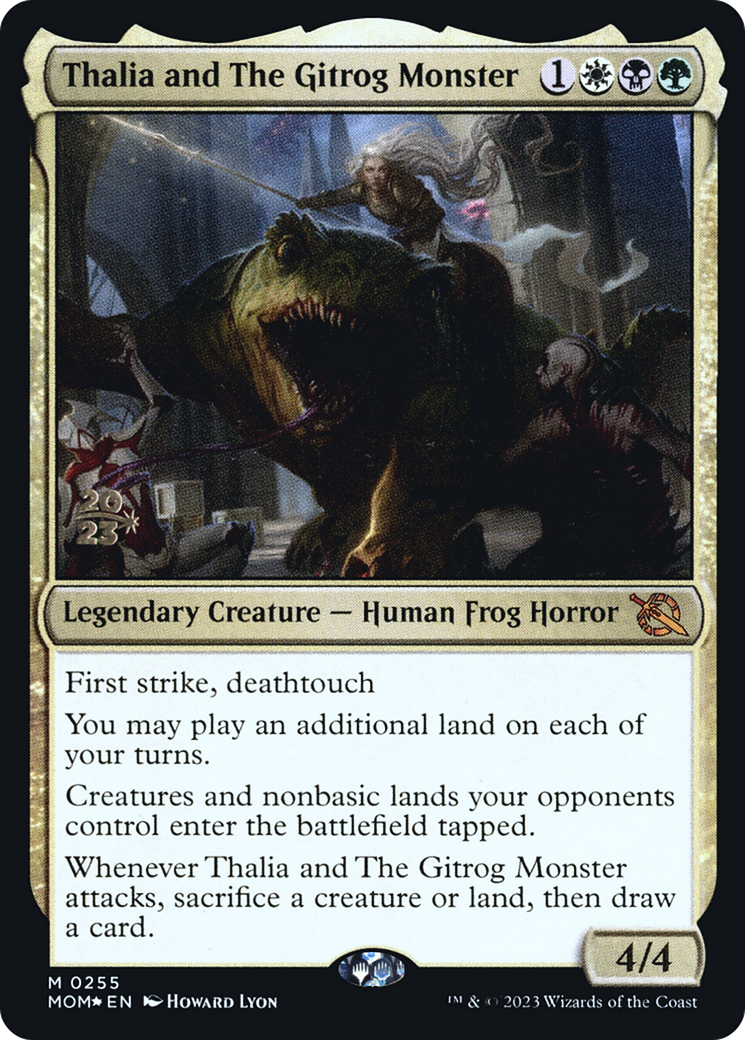 Thalia and The Gitrog Monster [March of the Machine Prerelease Promos]-1