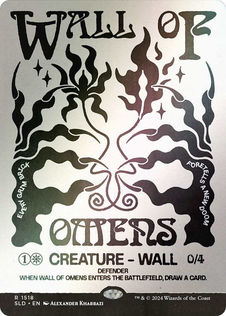 Wall of Omens (Rainbow Foil) (SLD-1518★) - Secret Lair Drop: (Showcase) (Borderless) Foil-1