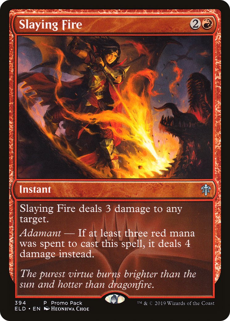 Slaying Fire (Promo Pack) [Throne of Eldraine Promos]-1