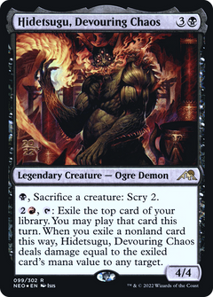 Hidetsugu, Devouring Chaos [Kamigawa: Neon Dynasty Prerelease Promos]-1
