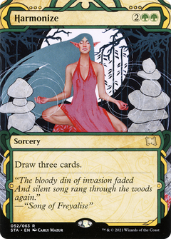 Harmonize (STA-052) - Strixhaven Mystical Archive: (Showcase) (Borderless) Etched Foil-1