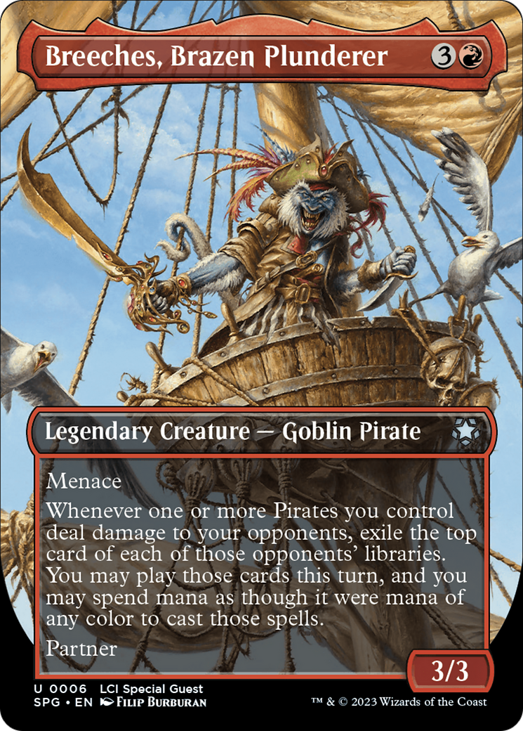 Breeches, Brazen Plunderer (Borderless) [The Lost Caverns of Ixalan Special Guests]-1