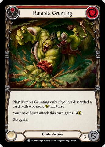 Rumble Grunting (Red) [DYN022] (Dynasty)  Rainbow Foil