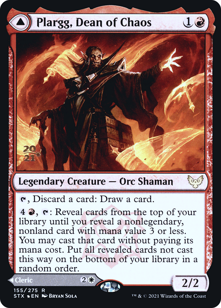 Plargg, Dean of Chaos // Augusta, Dean of Order [Strixhaven: School of Mages Prerelease Promos]-3