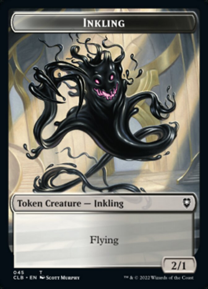 Warrior // Inkling Double-Sided Token [Commander Legends: Battle for Baldur's Gate Tokens]-2