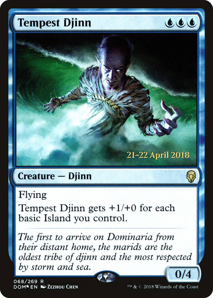 Tempest Djinn [Dominaria Prerelease Promos]-1